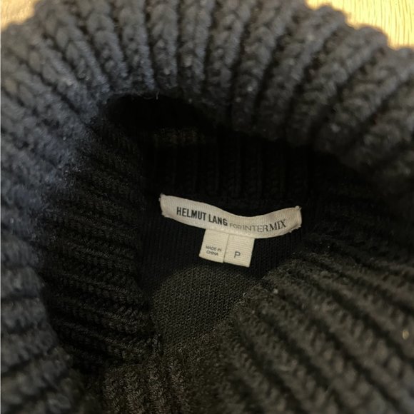 Helmut Lang For Intermix Womens Turtleneck Sweater Dress Slits Wool Blend P - Picture 3 of 5